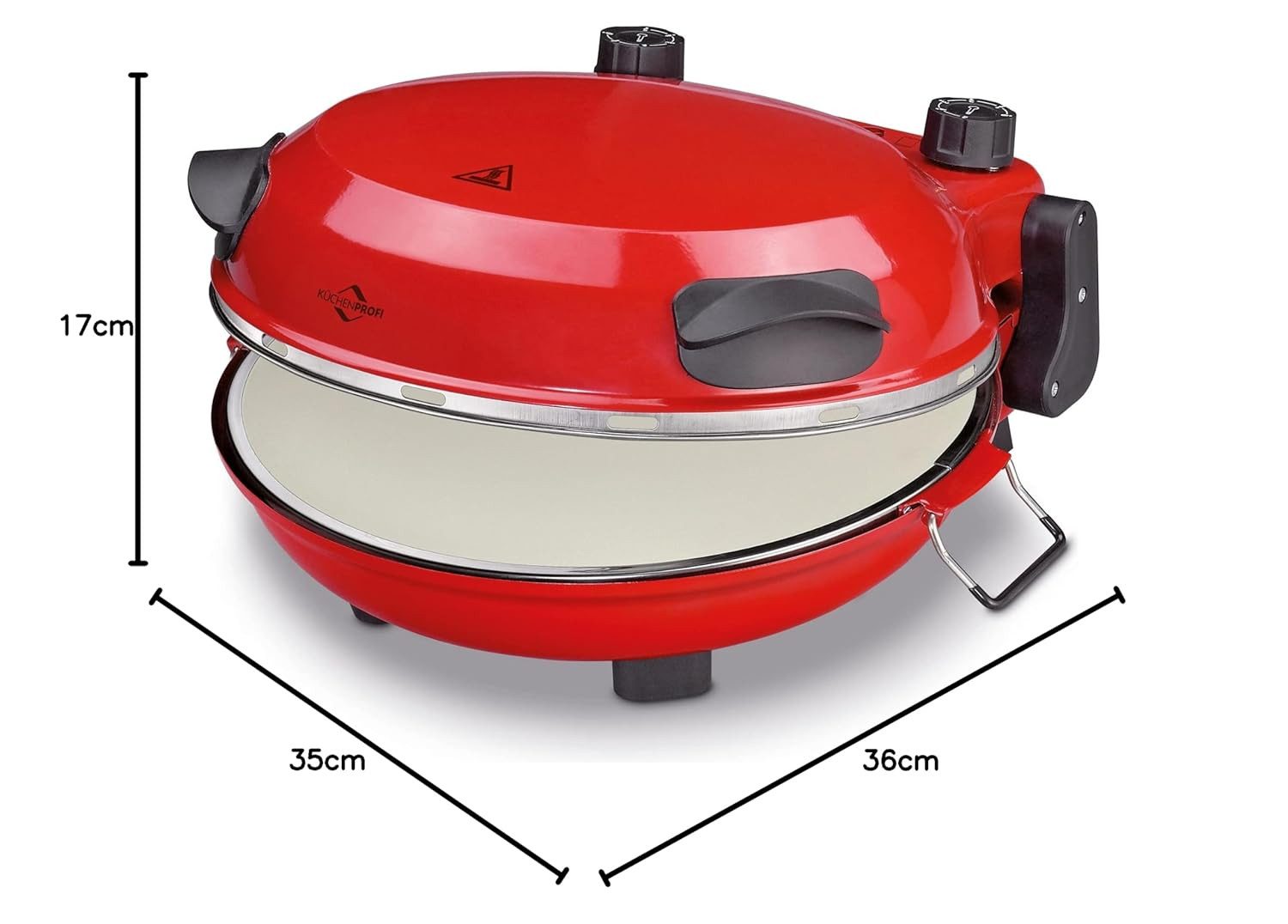 Pizzaofen Pizza Maker NAPOLI, mit Pizzastein, für Ø 29 cm Pizzen in 4 Min, 1200
