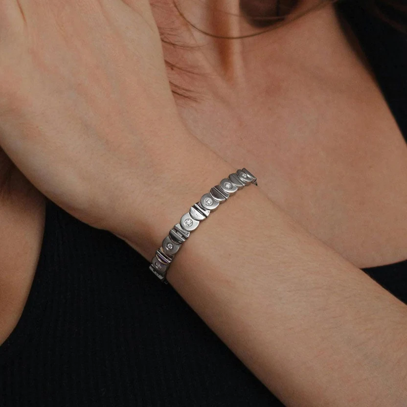 RainSo Women Powerful Effective Magnetic Bracelet for Pain #Silver
