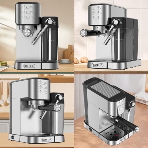 KOTLIE CM5180 Macchina per Espresso con Montalatte Automatico per Espresso, Cappuccino, Latte, serbatoio del latte rimovibile da 700 ml, serbatoio dell'acqua da 1000 ml, 20 Bar, 1350 W : Amazon.it: Casa e cucina