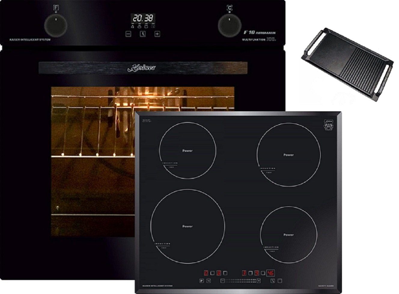 Induktions Herd-Set EH 6367+KCT 6705 FI +Grillplatte