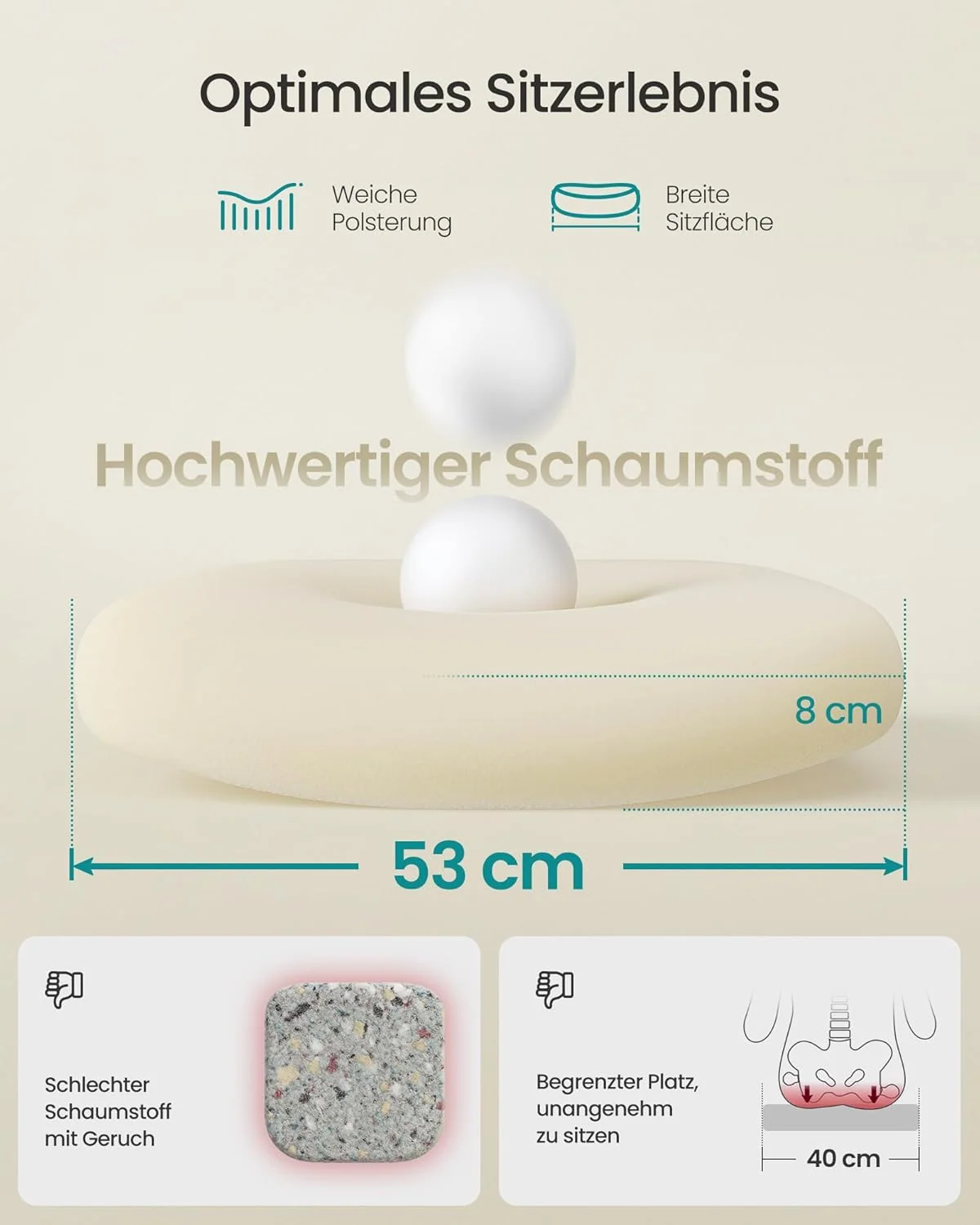 SONGMICS Ergonomischer Bürostuhl mit klappbaren Armlehnen und höhenverstellbarem Sitz