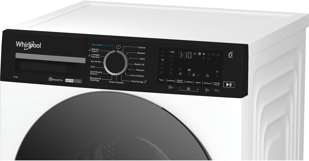Whirlpool Lavatrice smart connessa con WiFi - WPM 911W ADS IT - SenseWash
