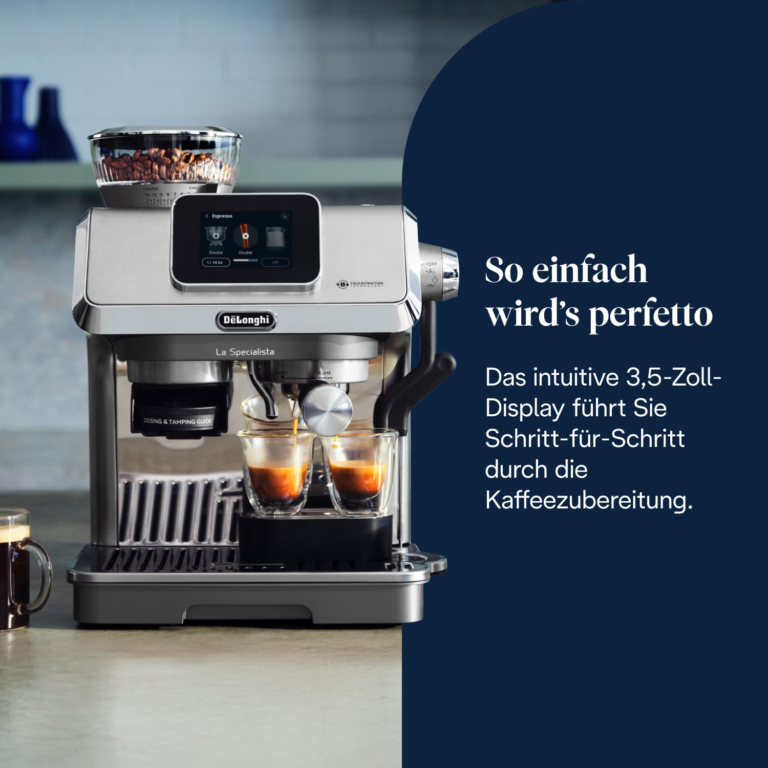 Espressomaschine La Specialista Touch mit integriertem Mahlwerk und Touchscreen für 10 heiße und kalte Getränke
