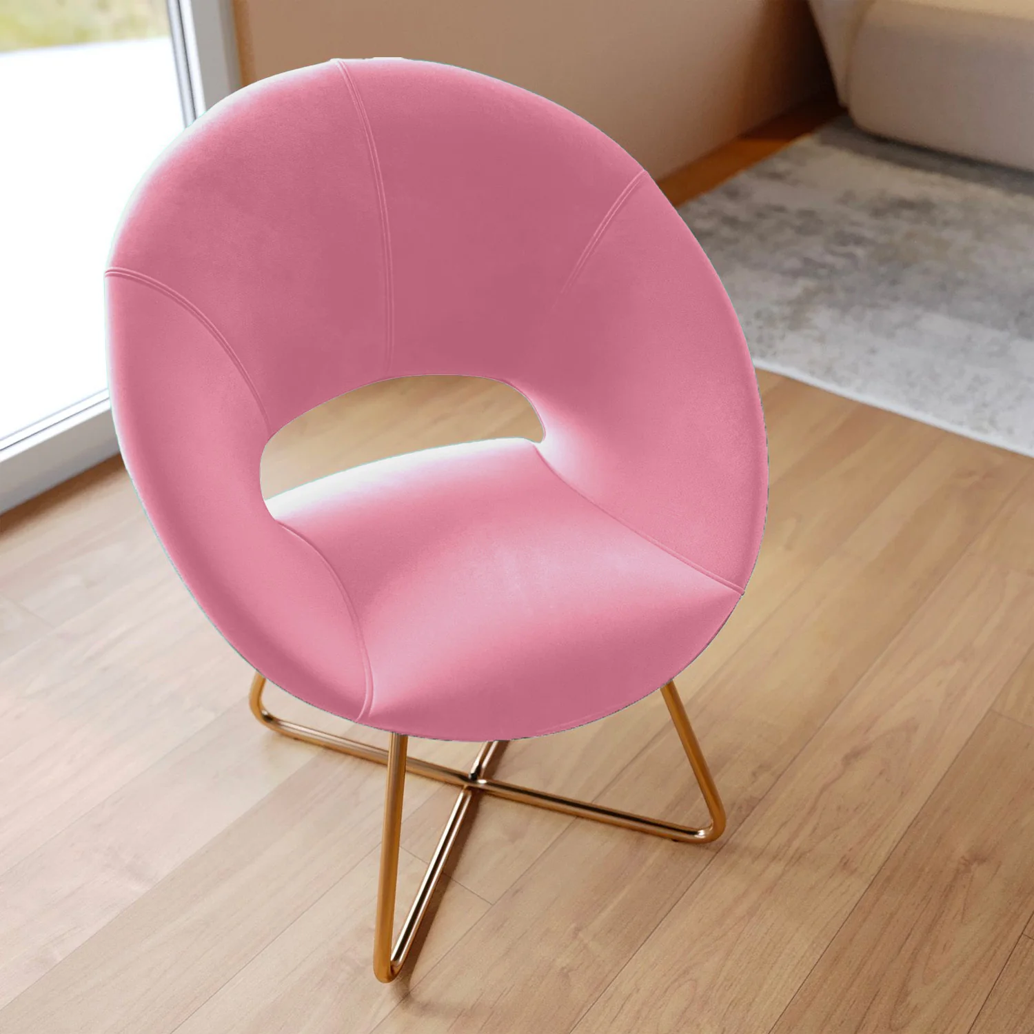 Poltroncina London Rosa Velvet