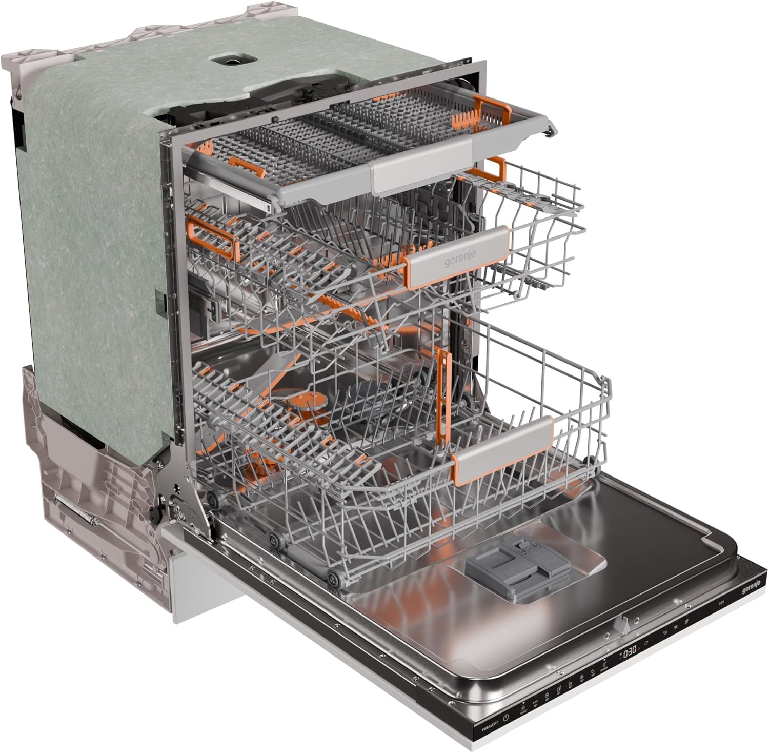 Gorenje GV663A66 Geschirrspüler/Einbaugerät FRONT NICHT ENTHALTEN/Made in EU/60 breite/16 Maßgedecke/8 Programme/TotalDry/Nachtprogramm/Status LED Licht/EEK: A-10%/Einbaumaße (HxBxT): 82 x 60 x 55,5cm