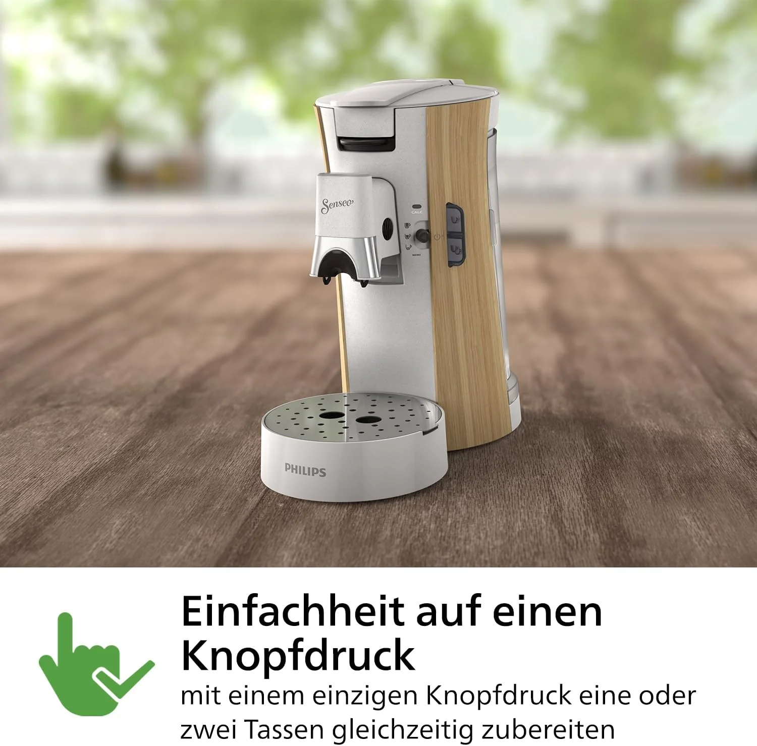 Philips Senseo Select CSA240/20 Koffiepadapparaat (koffiesterktekeuze Plus, memo-functie, van gerecycled plastic), Zwart Eco