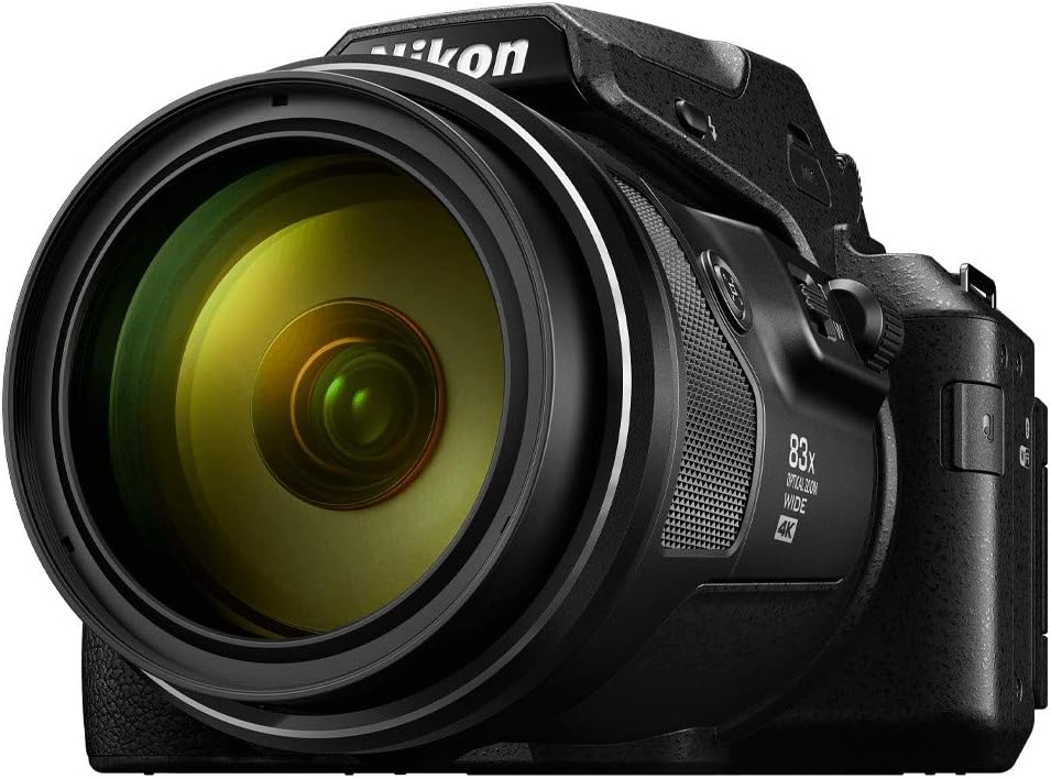 Nikon Coolpix P950 Fotocamera Digitale, Sensore CMOS 16,79 MP, Zoom ottico 83X, filmati 4K, LCD a angolazione variabile, mirino elettronico OLED, WiFi, Bluetooth, Nero