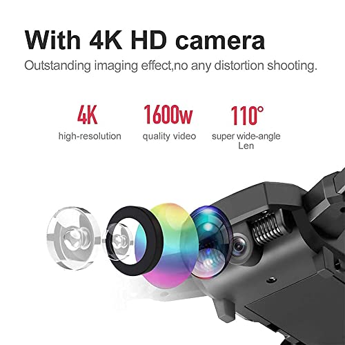 RFZHANZ Rc Droni Pieghevoli con videocamera 4K HD per Adulti Quadricottero RC WiFi FPV Video Live Altitude Hold modalità Senza Testa Decollo a Una Chiave per Bambini o Principianti : Giochi e giocattoli