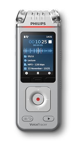 Philips DVT4115 VoiceTracer Registratore audio con Sembly Speech toText Cloud Software : Amazon.it: Cancelleria e prodotti per ufficio