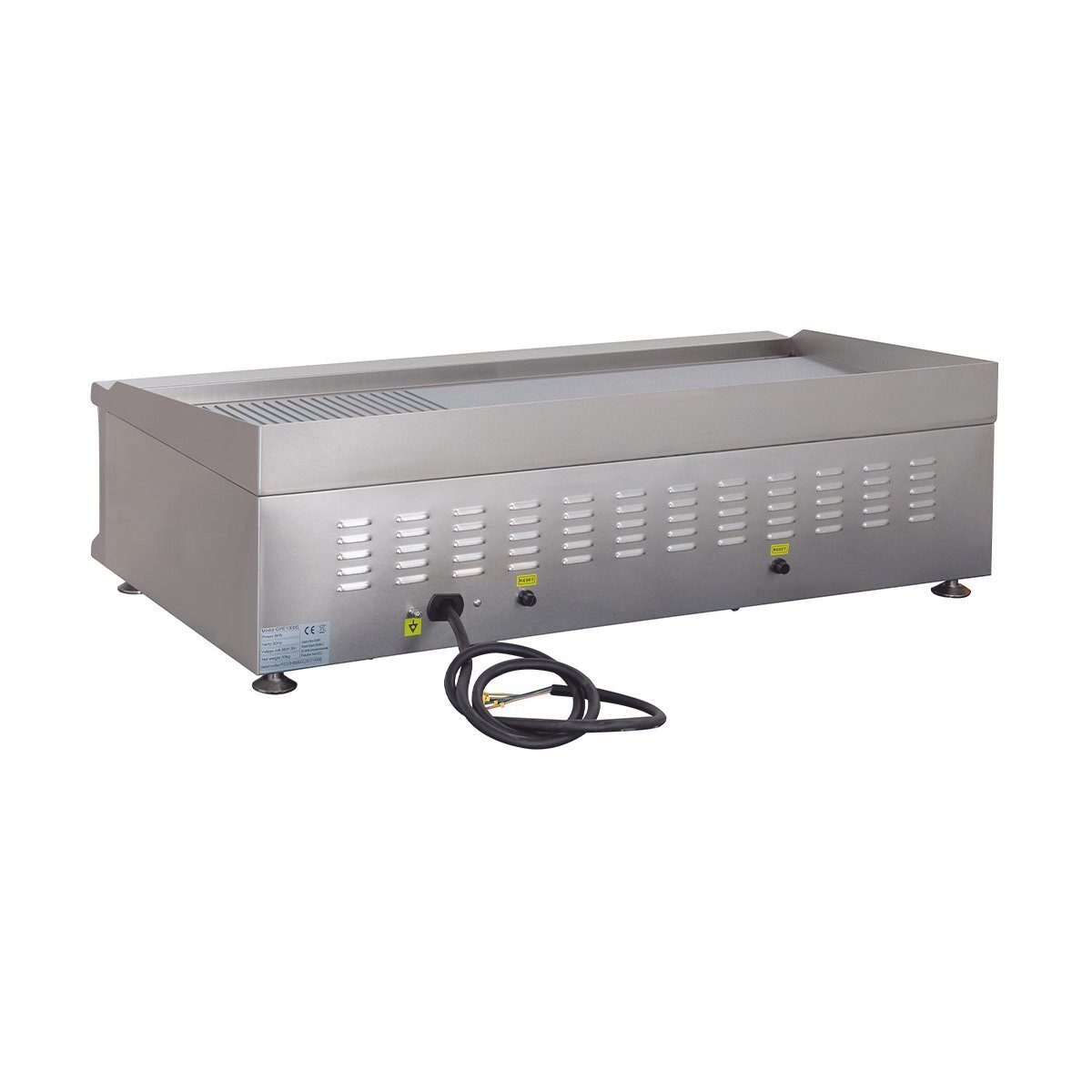 Elektrogrill Elektro-Grillplatte 100 x 40 cm, glatt / gerillt - Tischgerät