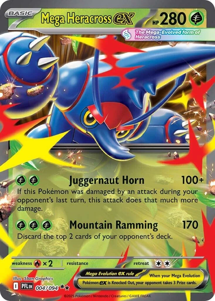 Mega Heracross ex (004/094) (ME02: Phantasmal Flames)