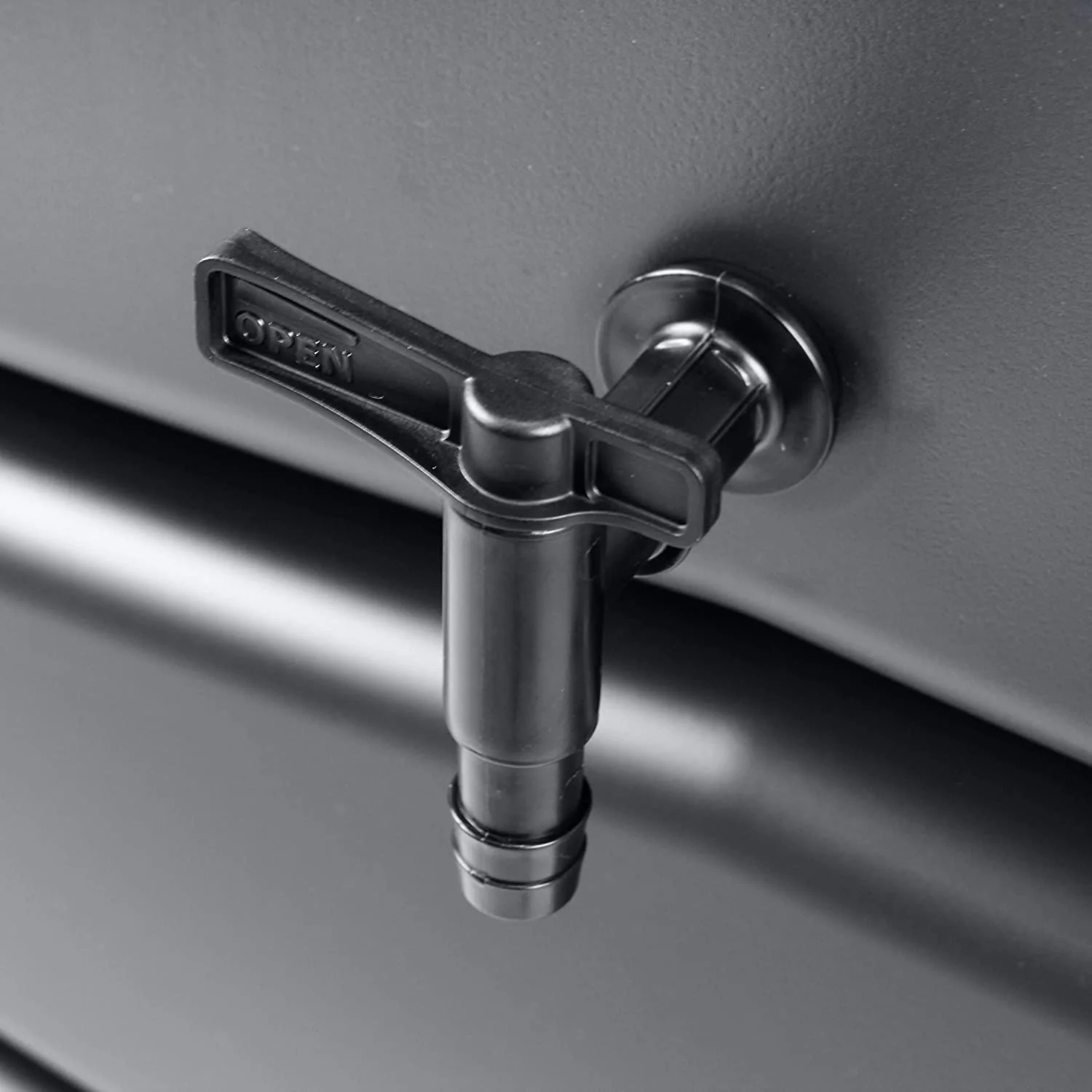 Serbatoio per acqua piovana, contenitore per acqua piovana Modern Can, barile per acqua piovana, grigio 450L