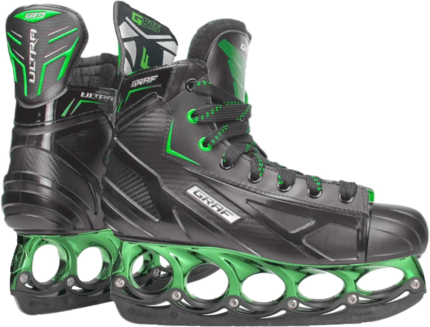 Tblade GRAF G875 Freestyle Schlittschuhe Metallic Edition T-Blade Klingensystem, Grün