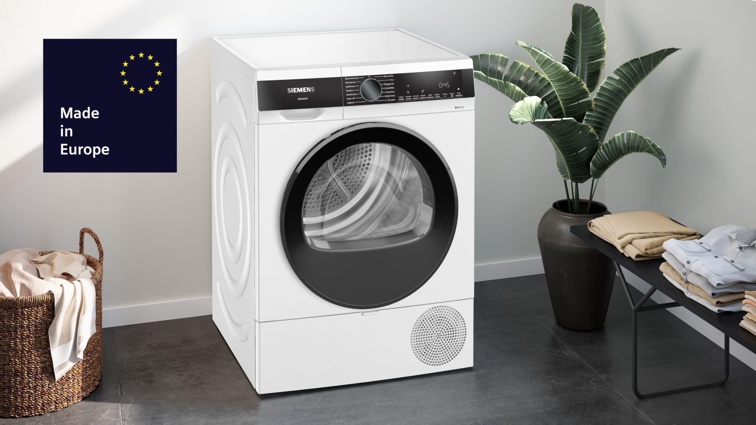 Wärmepumpentrockner 9 kg iQ500 WQ33G2D41 Frontlader mit AutoDry und Halbe Beladung