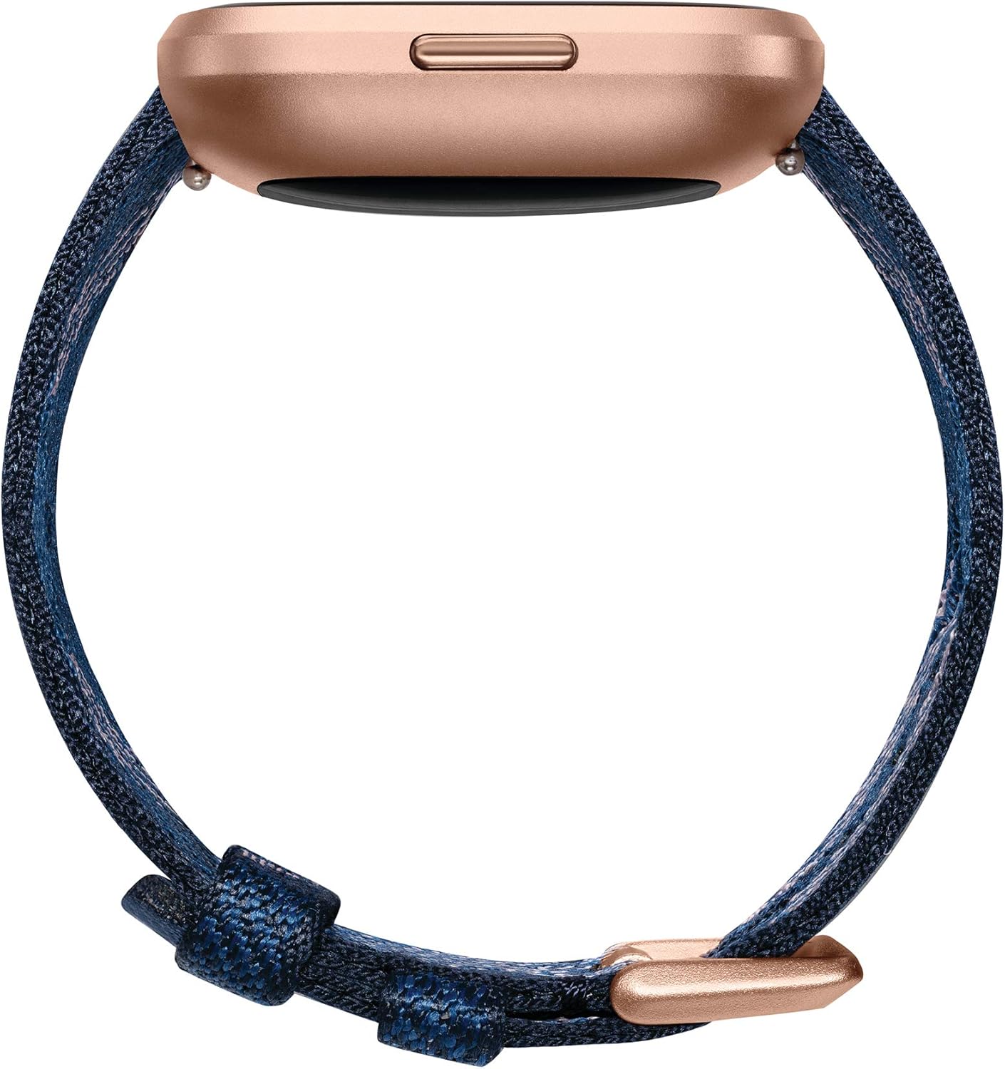 Fitbit Versa 2, Special Edition, Gesundheits- und Fitness-Smartwatch mit Alexa Sprachsteuerung, Schlafindex und Musikfunktion, inklusive Zusatzband in Nachtblau, Marineblau/Rosa