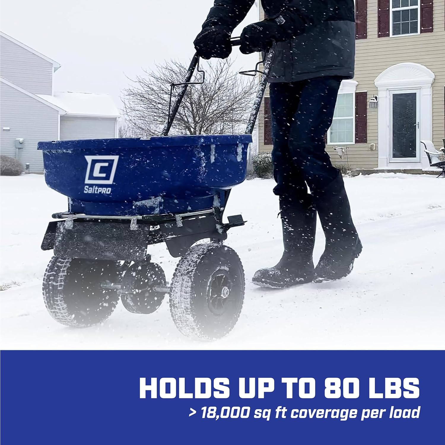 Chapin 88300B Spreader  Salt  Ice Melt  Contractor  SaltPro  Walk Behind  Spiked Auger  Adjustable Baffles  12