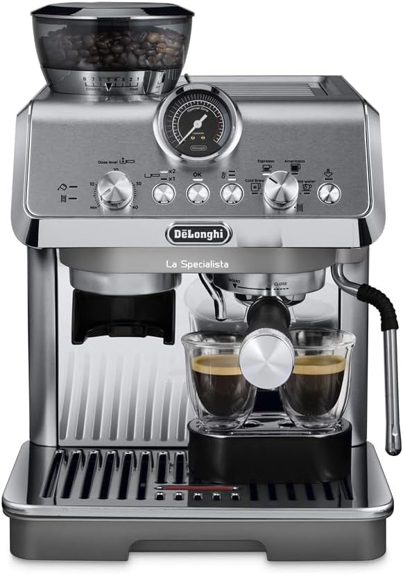 La Specialista Arte Evo EC9255.M, Macchina Caffè Espresso a Pompa, Funzione Cold Brew, Montalatte Professionale, Tecnologia Macinatura Sensoriale, Include Kit Barista, Metallo
