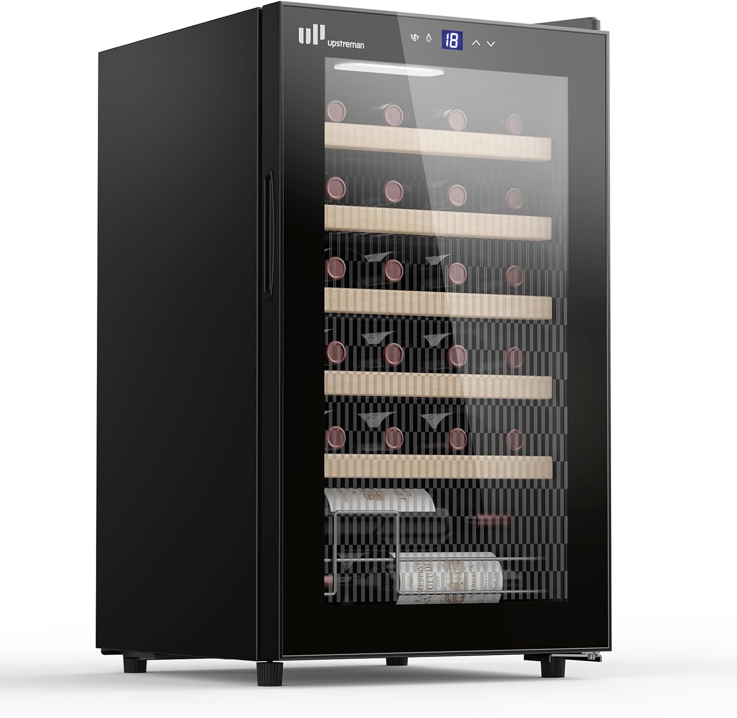 Upstreman Cantinetta Vino 24 Bottiglie, W24-Nero
