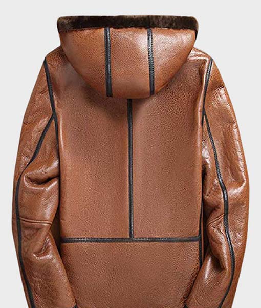 Mens Shearling Brown Sheepskin Leather Jacket