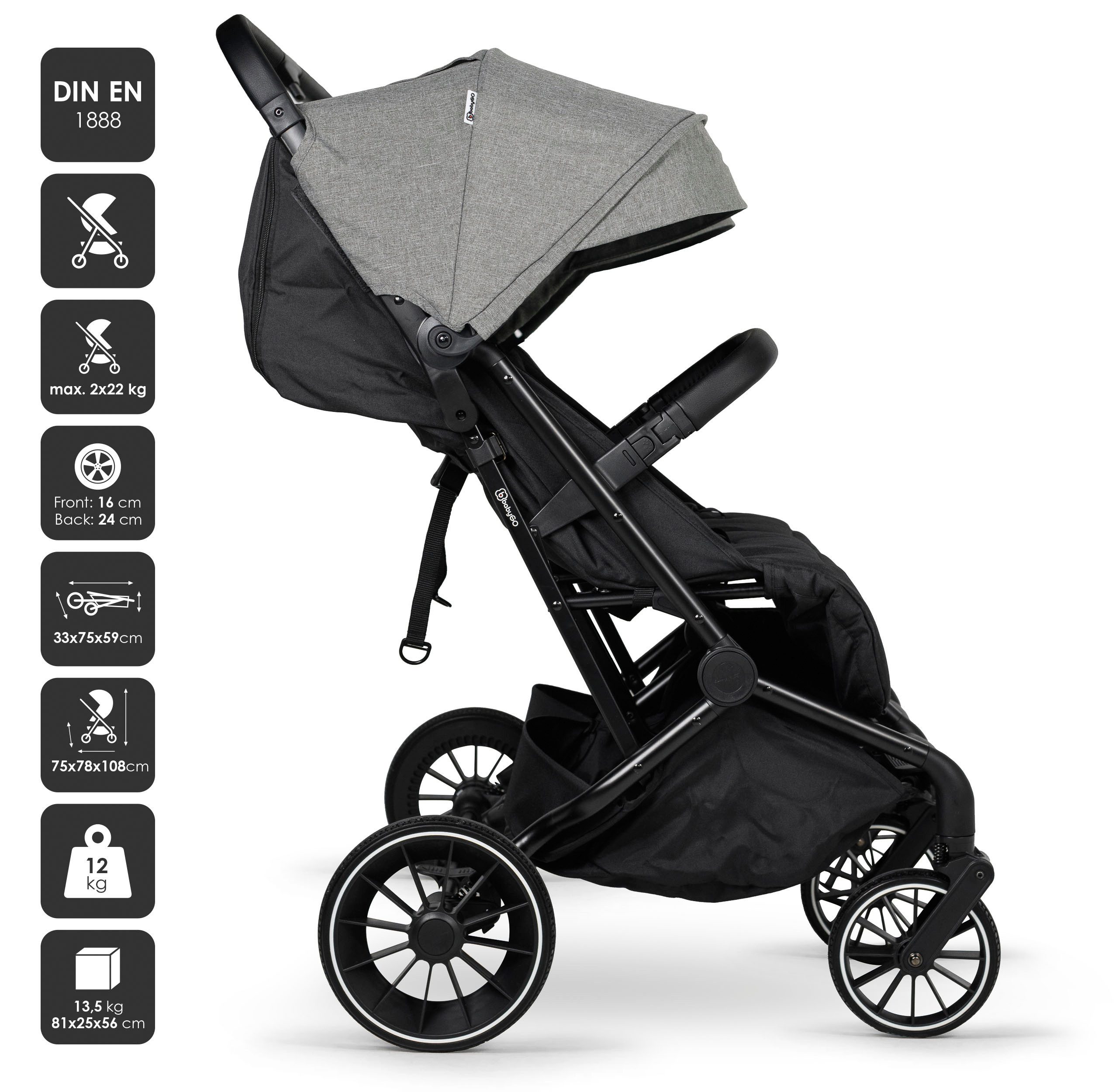 Zwillingsbuggy Zwillingskinderwagen GOTwice