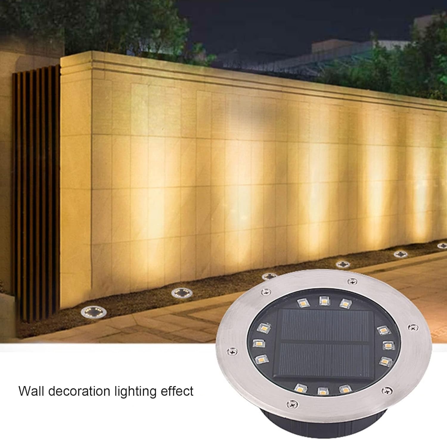 Outdoor LED So Buried Lights Waterproof IP65 Round Pathway Lights for Deck Garden Lawn and Patio Embedded Landscape Floor Lamps for Yard Decoration
