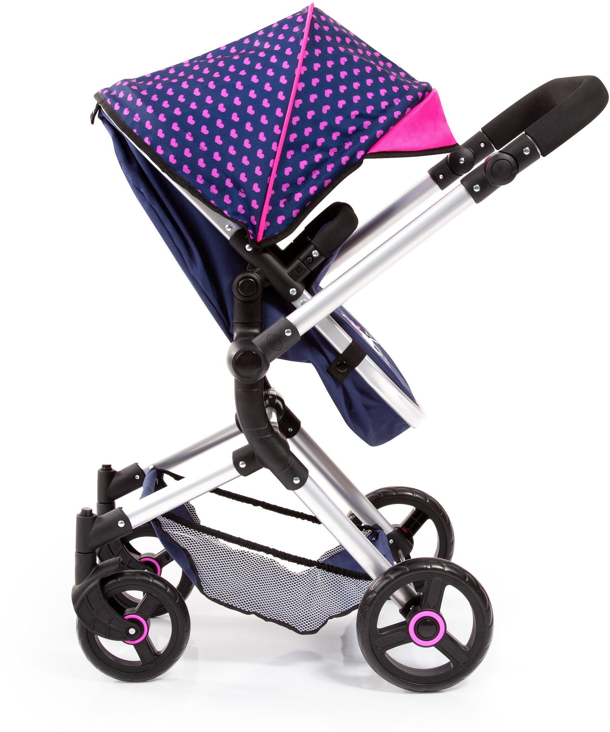 Kombi-Puppenwagen Vario, Blau/Pink
