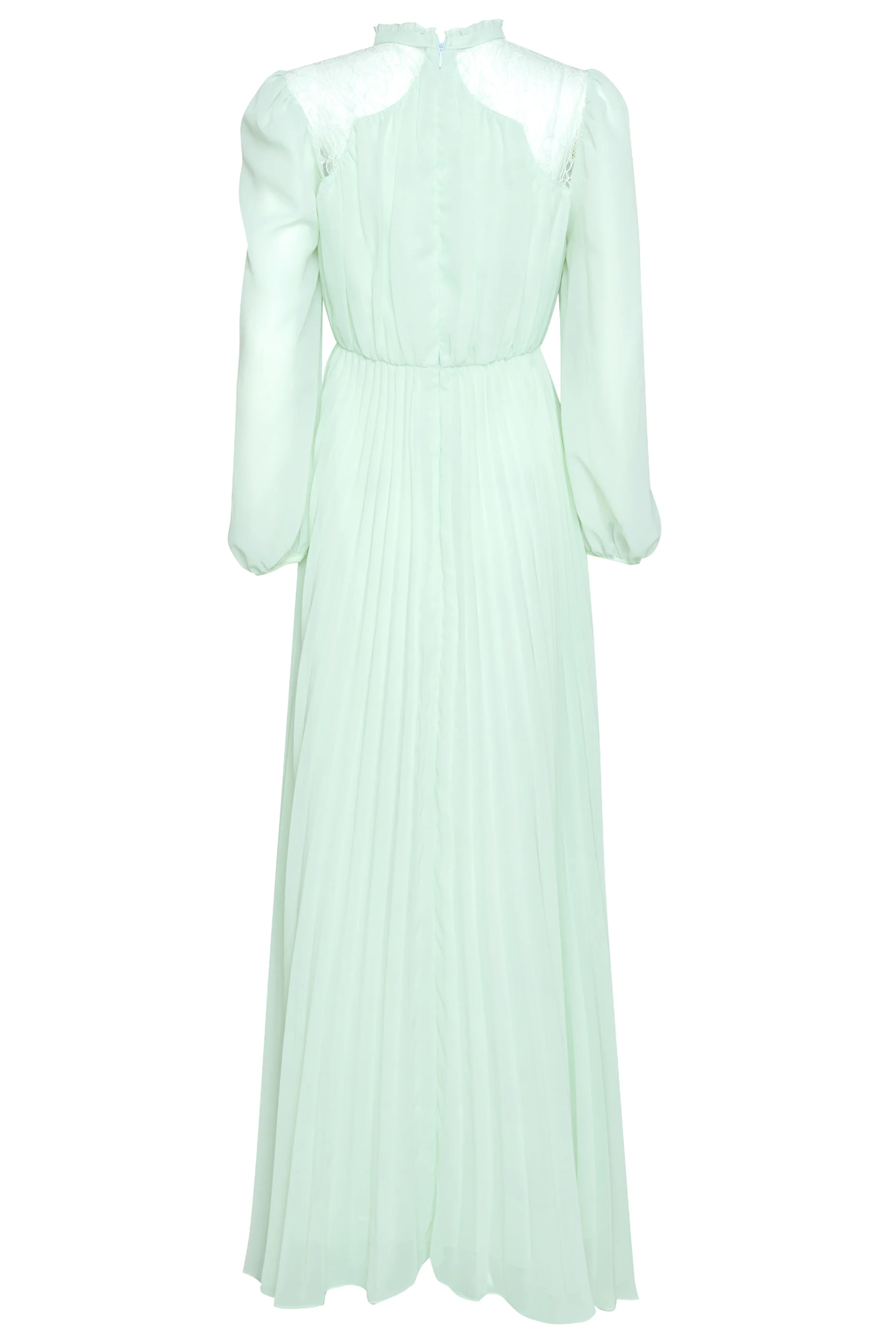 Dusty Blue Long Sleeve Lace Dress