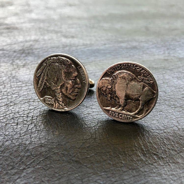 Buffalo Nickle Cuff Links