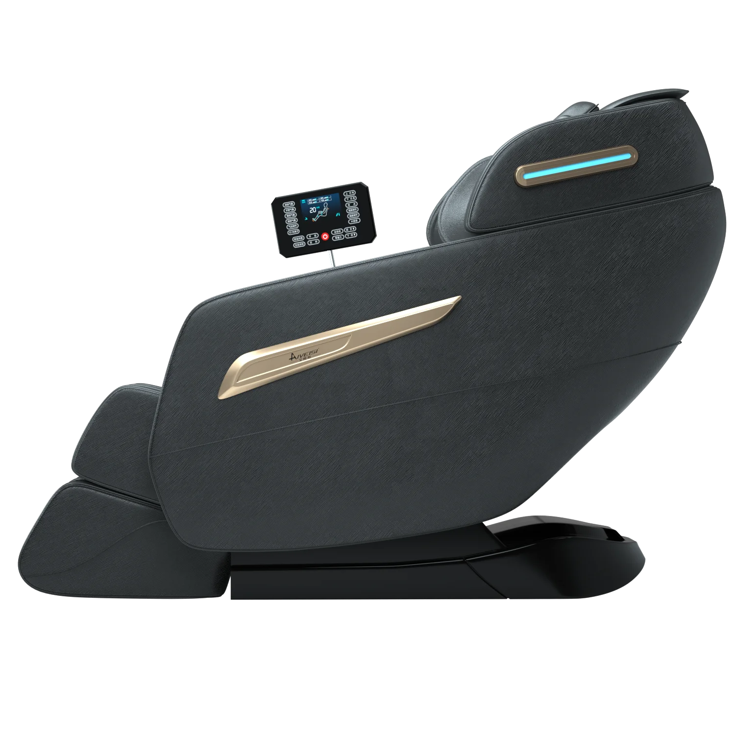 2025 4D Zero Gravity Massage Stoel ?C Shiatsu Volledig Lichaamsmassage met Spraakbesturing, SL Track en Yoga Stretch, Hoogwaardige Zwarte Leren Afwerking