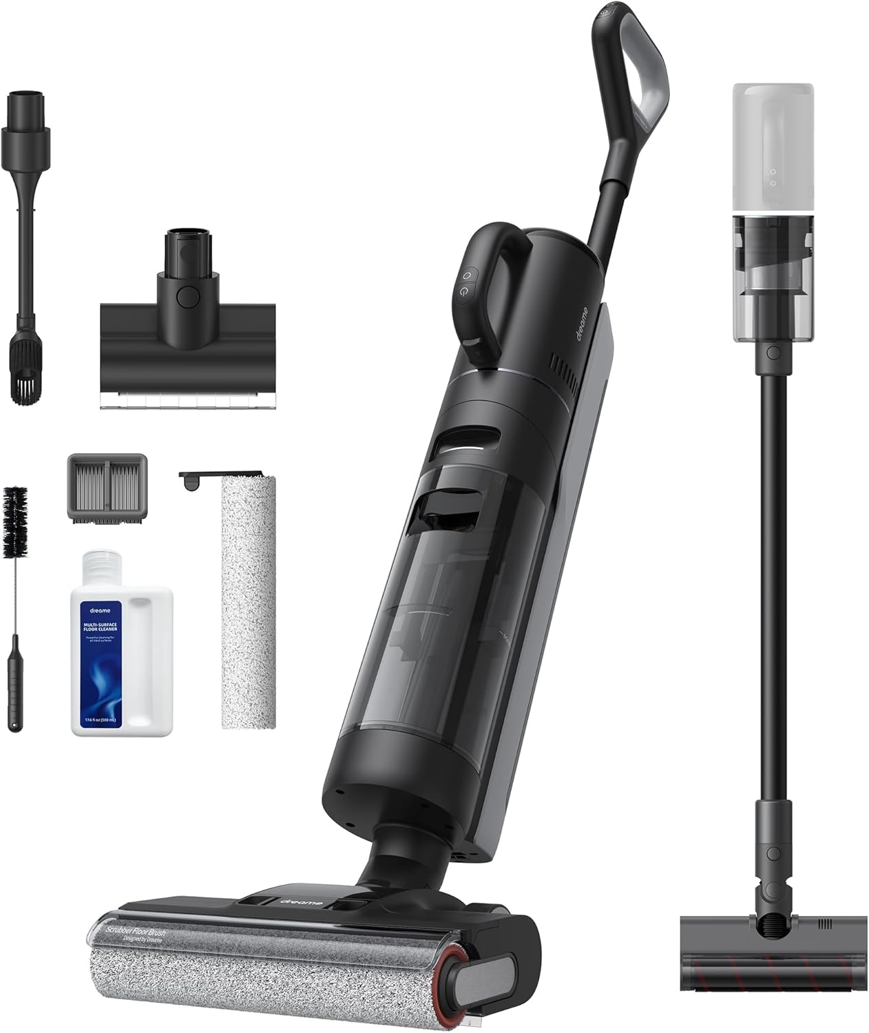 DREAME H12 Pro Cordless Vacuum Cleaner, Edge Cleaning, Self-Cleaning, Hot Air Drying, 900 ml Water Tank, 35 min Autonomy, Pet Hair, Hard Floors