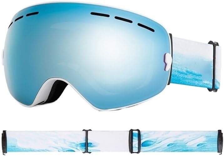 Motorradbrille zum Skifahren UV400-Schutz Skifahren Schneebrille Skibrille Männer Frauen Snowboardbrille Brille Anti-Fog-Skimaske Reitbrille (Color : G)