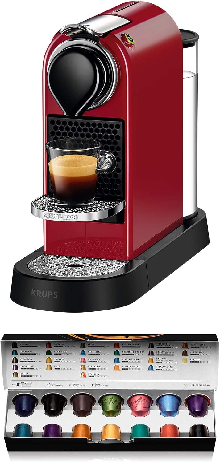 Krups Nespresso Citiz XN741B, Coffee Machine, Nespresso Capsule System, 1L Water Tank, Silver