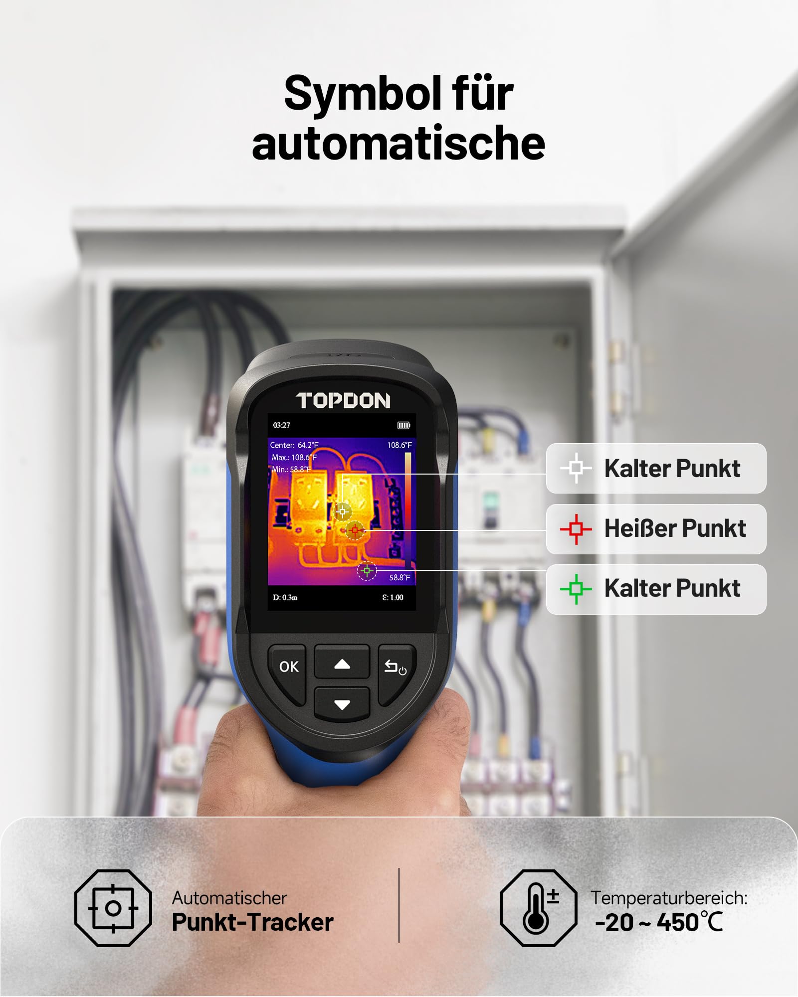 Wärmebildkamera TC004 Mini-A mit 240x240 TISR IR-Auflösung und 15 Stunden Akkulaufzeit