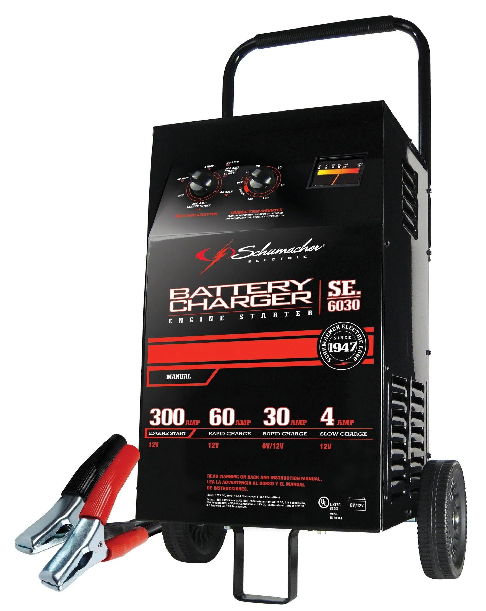 Avviatore manuale/Caricabatterie 6/12 V.