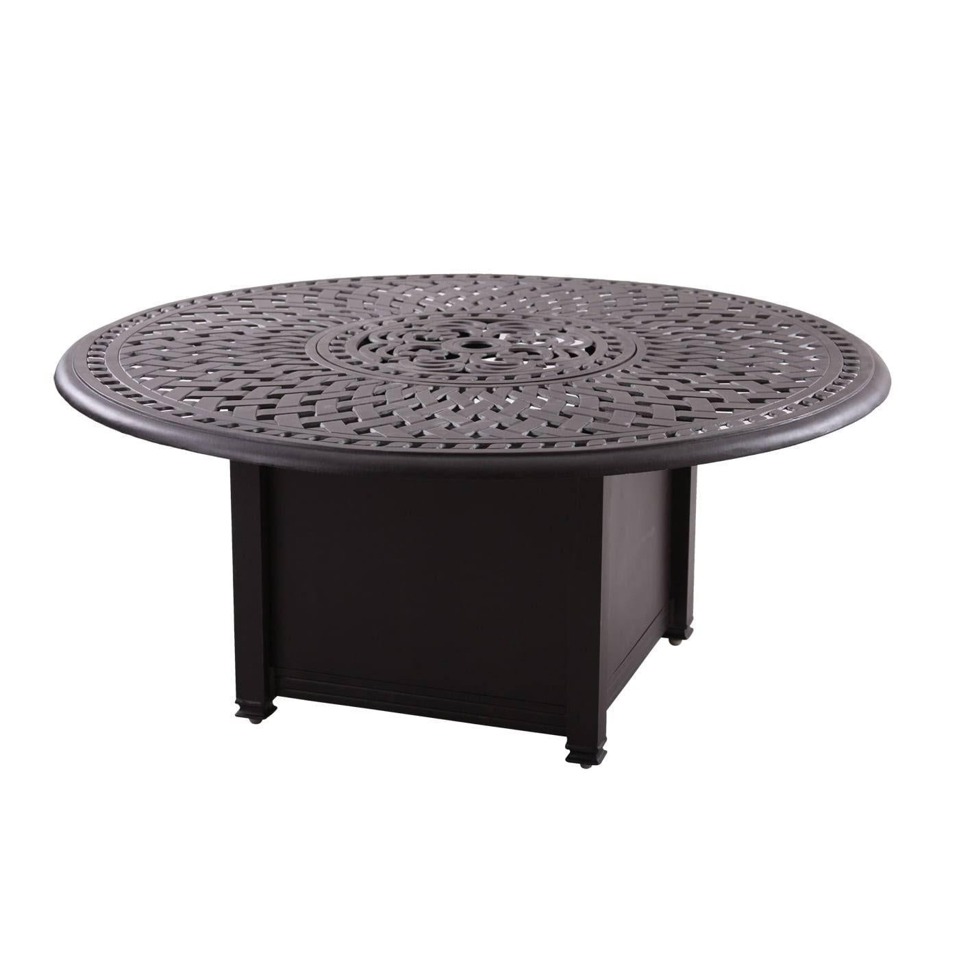 201060 Q B AB Round Propane Fire Pit Chat Table | Outdoor Coffee Tables