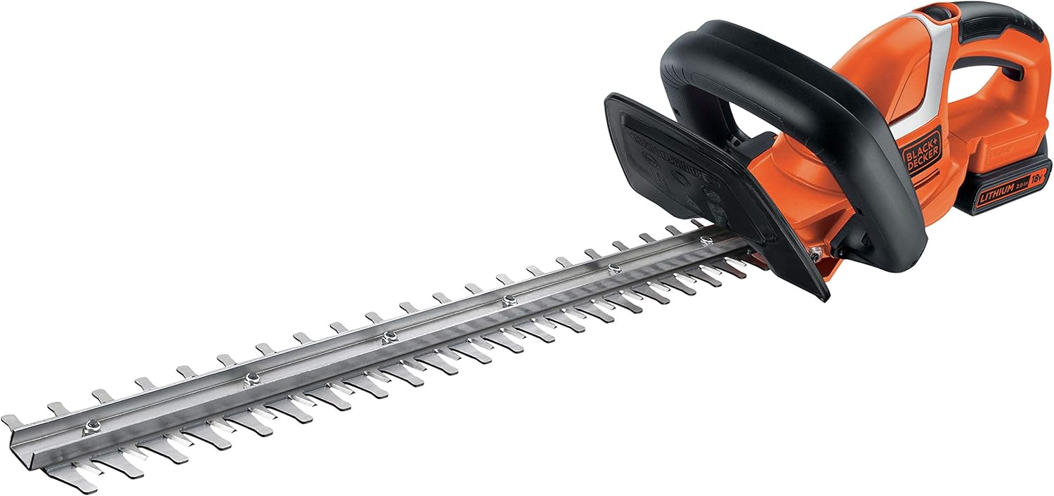 Black+Decker 18 V Akku Heckenschere GTC1845L20 (mit E-Drive Technologie zum Schneiden Harter & Dicker ste sowie mittlerer bis groer Hecken – 18mm Schnittstrke – 18V – 2,6kg leicht)