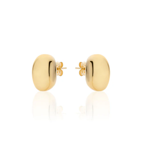 Orecchini Unoaerre 6429 argento dorato giallo Boule irregolare medi