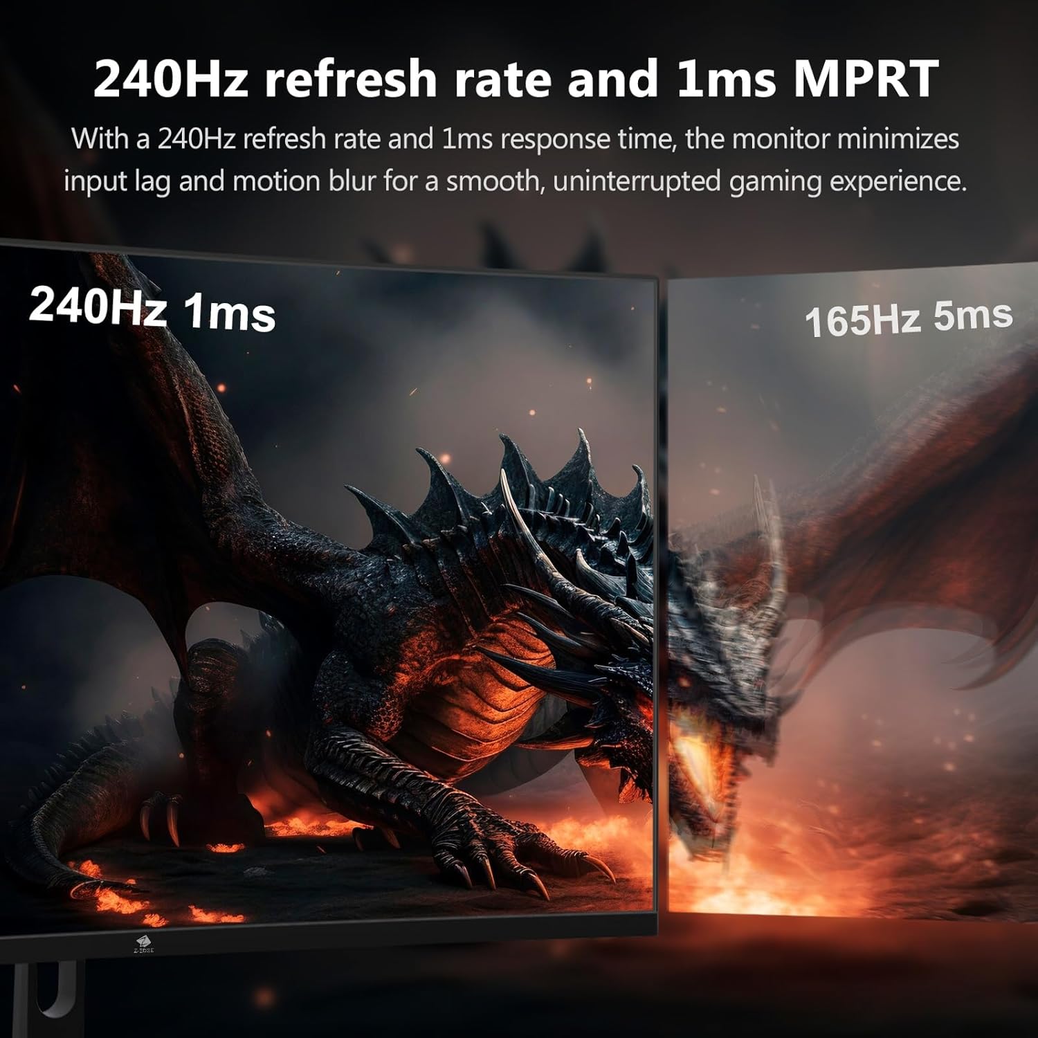 Z-Edge Monitor Gaming Curvo 32'' 240 Hz, 1ms, 1080P, FreeSync, Schermo PC Cornice Ultra Sottile, 1500R VA, Inclinazione Regolabile, 2* HDMI 2.0 & 2* DP 1.4, RGB Luce respiratoria(Cavo HDMI Incluso)