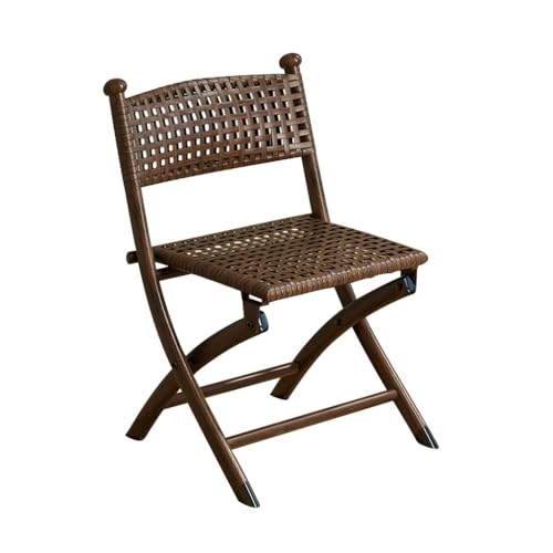Sedia in Rattan Seggiolina Sgabello Corto Sgabelli Pieghevoli Schienale Sedia per Il Tempo Libero Panca da Esterno, Sedia Singola Portatile per Patio Interno ed Esterno (Legno Vintage) : Amazon.it: Casa e cucina
