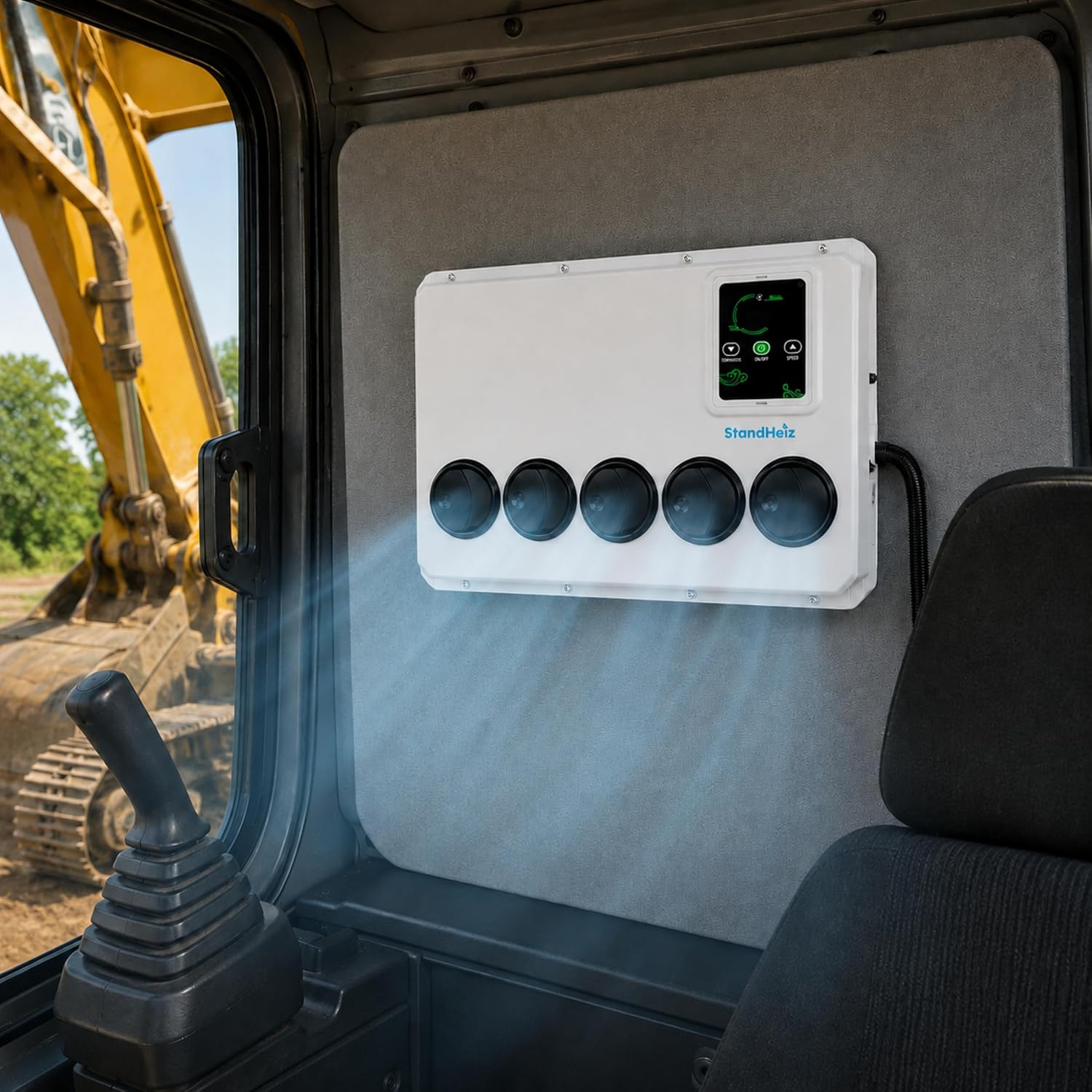 Split-Klimaanlage für LKW, Bagger, Traktor & Wohnmobil | Elektrische Standklimaanlage 1800W | Parkplatz-Klimaanlage mit Fernbedienung, leiser Betrieb & R134a