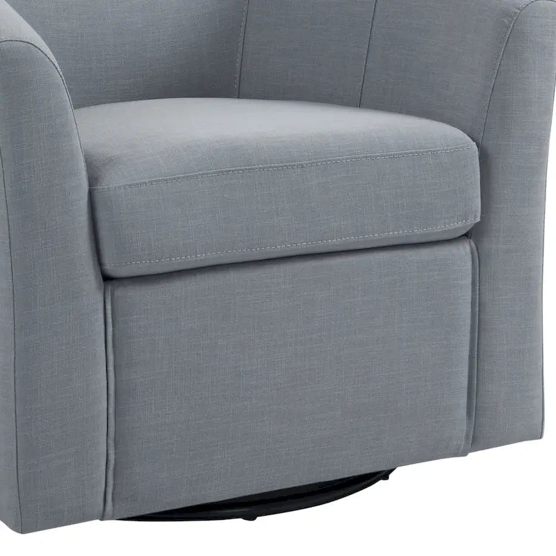 Set of 2 Modern Upholstered Swivel Barrel Chair Living Room Accent Chair