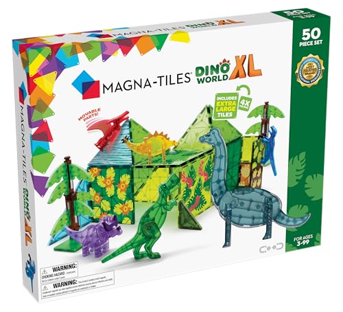 Magna Tiles   Dino World XL Set   Magnetico Speelgoed 50 pezzi : Giochi e giocattoli