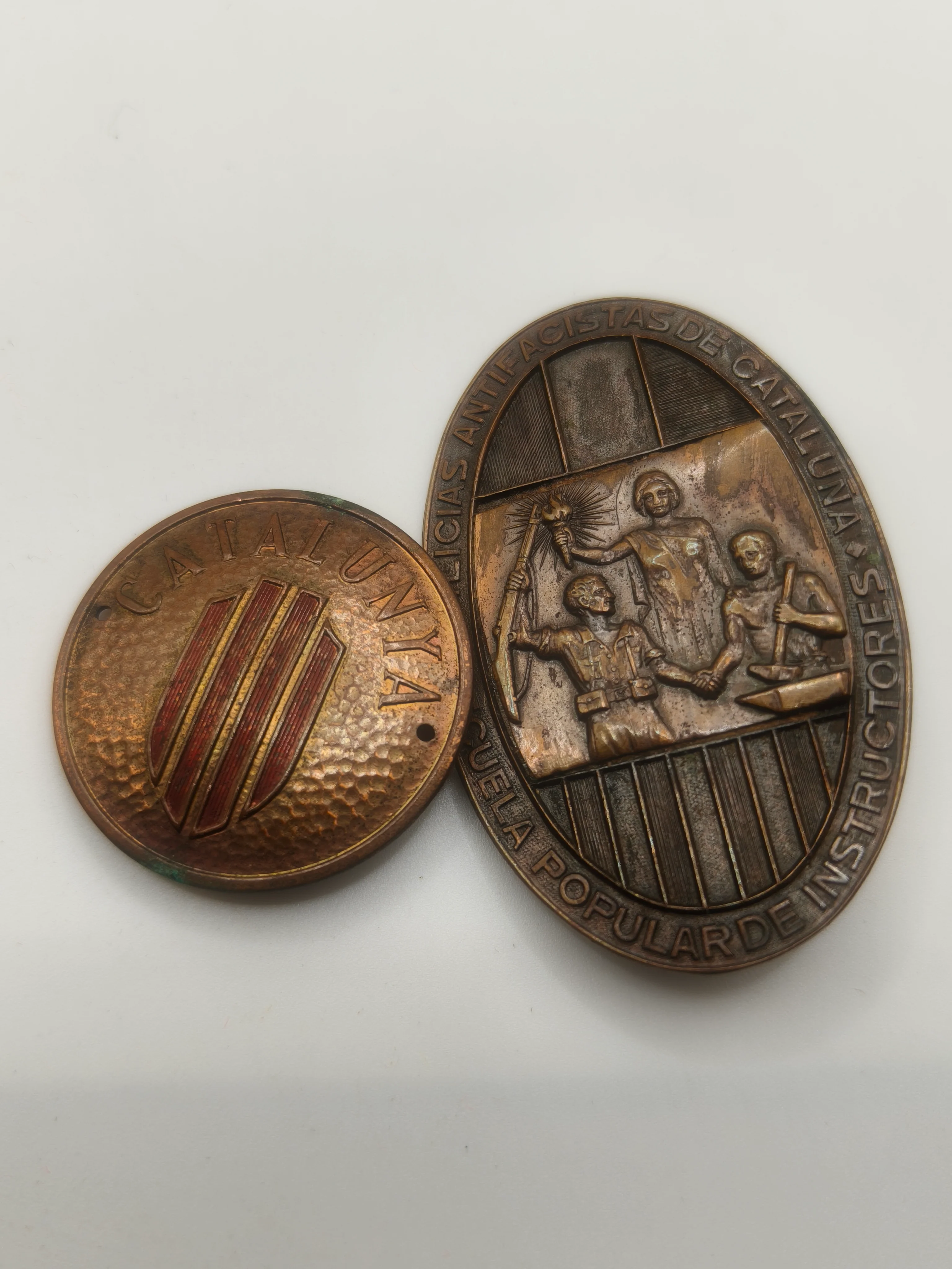 Insignias II Rep��blica espa?ola Ferrocarriles Catalu?a