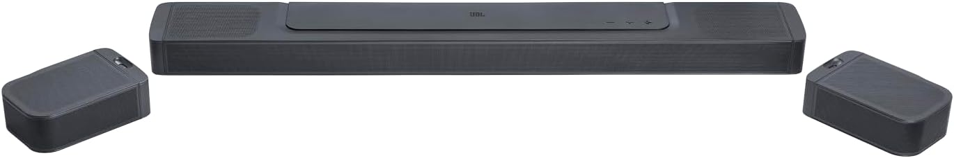 Bar 1000, Soundbar a 7.1.4 Canali per TV con Casse Altoparlanti Surround Rimovibili a Batteria, Dolby Atmos, MultiBeam e DTS:X, Connessione HDMI eARC, 880 W, Nero, Spina AC UE (tipo C)