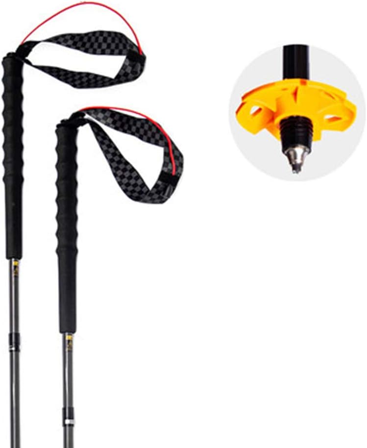 Leichtes zusammenklappbares Kohlefaser-Trekkingpol-2-Pack stark faltbar Bester Wanderstock, Anti-Schock Extider Wandermast für Camping, Mountainin, Mountainin