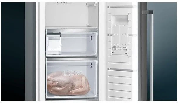 Siemens GS58NDWDP, iQ500 Freistehender Gefrierschrank, 191 x 70 cm, 366 L, noFrost, bigBox, LED-Innenbeleuchtung, superFreezing, varioZone f��r anpassbaren Gefrierraum, freshSense