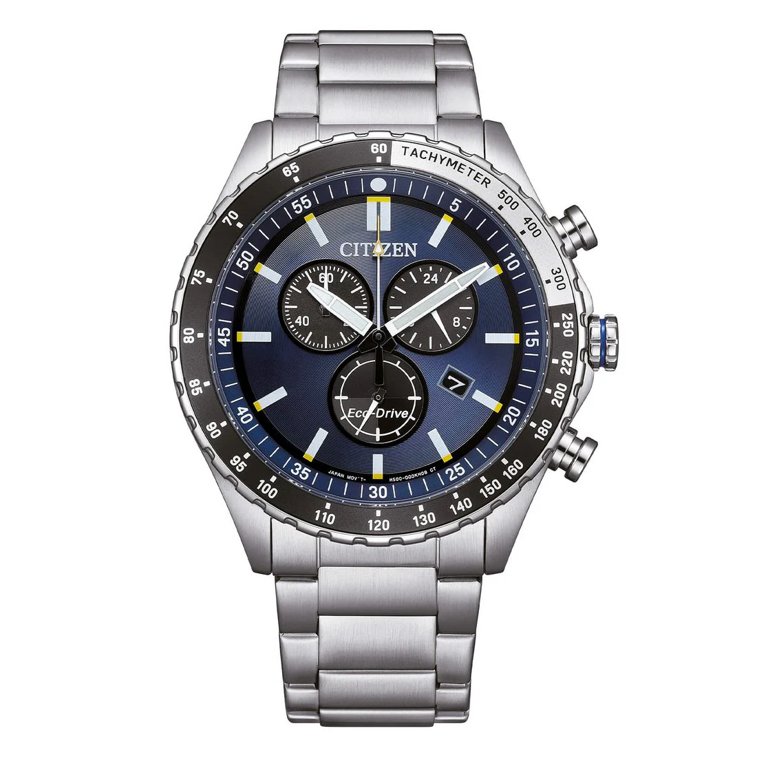 Orologio Citizen Marine in acciaio IP nero quadrante azzurro texturizzato AT2569-80L
