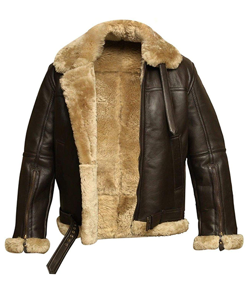 Eugene Men’s Brown RAF B3 Shearling Jacket