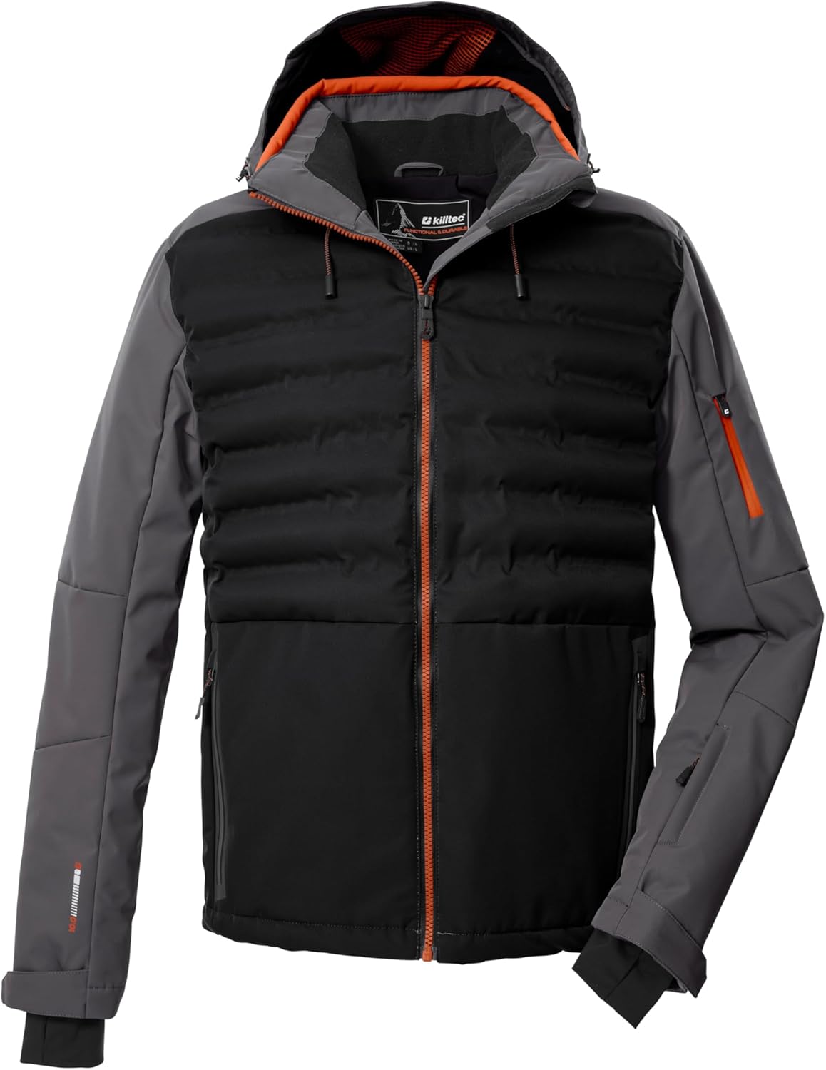 Killtec Herren Ksw 72 Mn Ski Jckt Hybridjacke/Steppjacke mit abzipbarer Kapuze und Schneefang