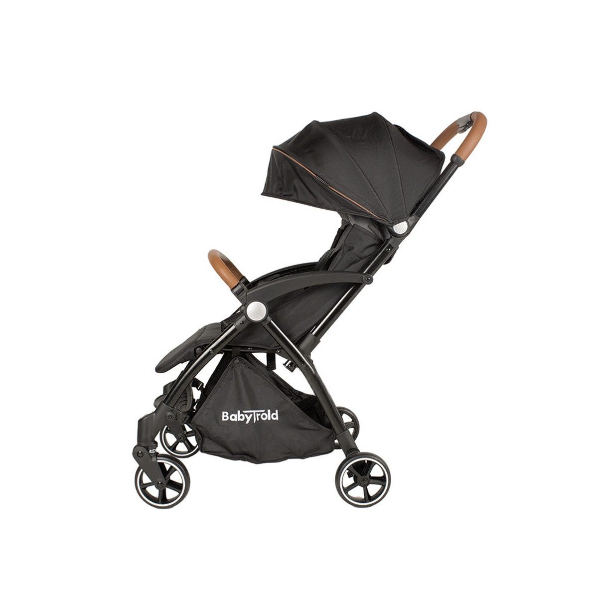 Kinder-Buggy Skagen Schwarz Kinderwagen, leicht, verstellbar, Frontbügel
